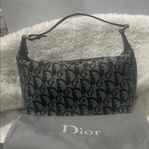 Dior Blue and Cream Monogram Mini Handbag Bag